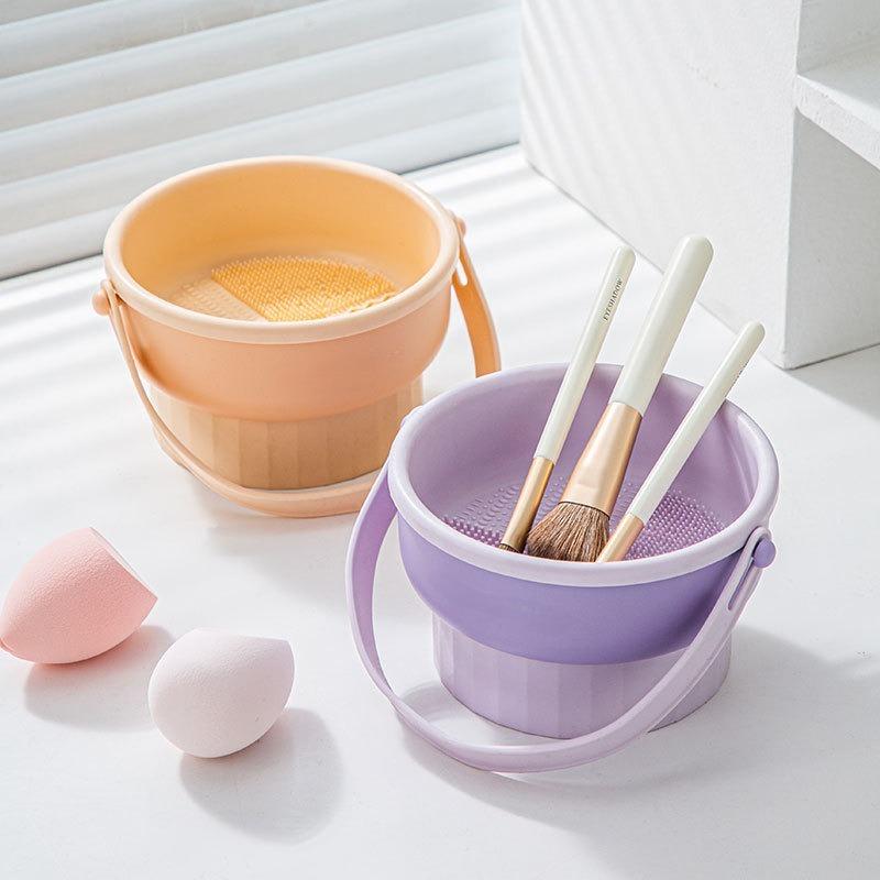 Product Introduction of HL0606 Pembersih Kuas Make Up Gantung Make Up Brush Cleanser Rak Pengering Kuas Make Up Brush Stand Holder Penyimpanan 0