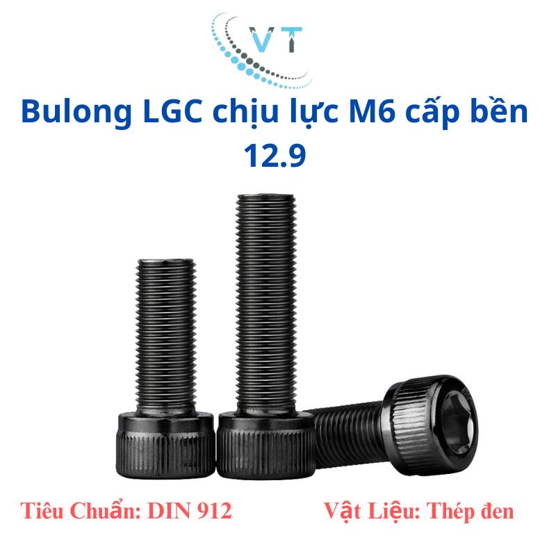  Bulong lục giác chìm đầu trụ thép đen M6 đủ size 10mm - 150mm  set 50 con - 10 con - 5 con  
