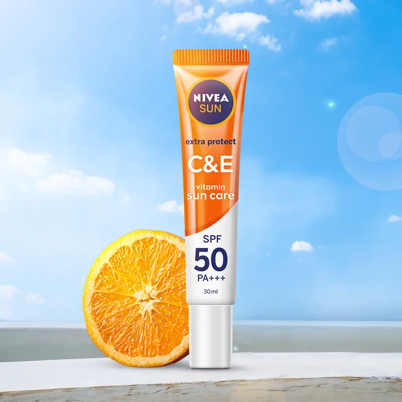 NIVEA SUN Face Serum Extra Protect C&E SPF 50+ PA+++ 30ml - Sunscreen wajah sunblock tone up vitamin daily sun protect face harian lightweight proteksi sinar matahari UV - Gel tekstur ringan, cepat meresap, tidak lengket 1