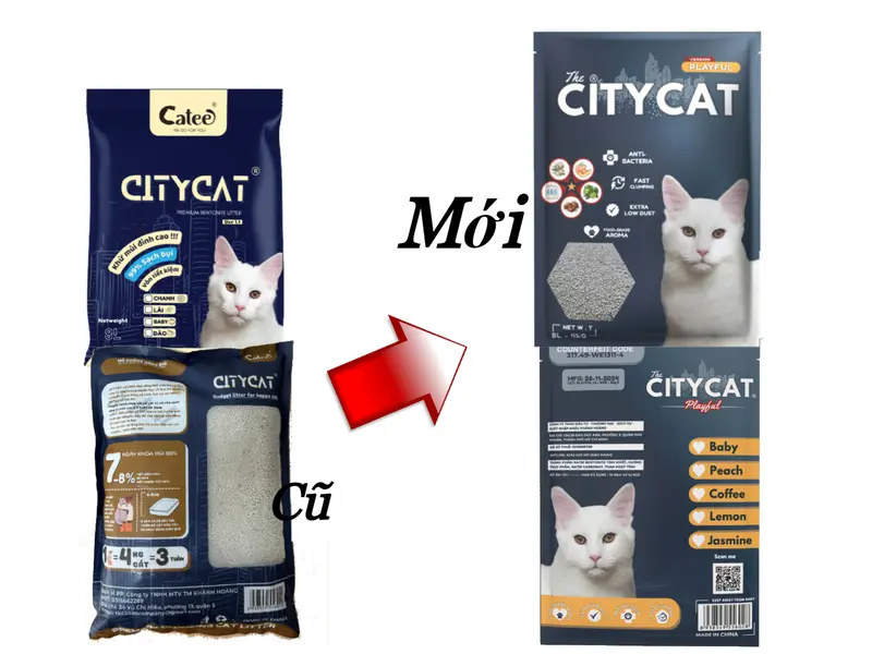 CÁT CITY CÁT AKICAT CÁT  THAN HOẠT TÍNH - Túi 8L_4kg(Vón Cục Tốt,Không Bụi,...)cát aki cho mèo, cát mèo citycat, cát vệ sinh cho mèo cát  vệ  sinh  mèo 2