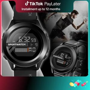 【Gift】Digital Sports Watch for Men and Women with Rubber Strap - Trendy and Fashionable Men's Digital Light Watch Out Door Sports Watc