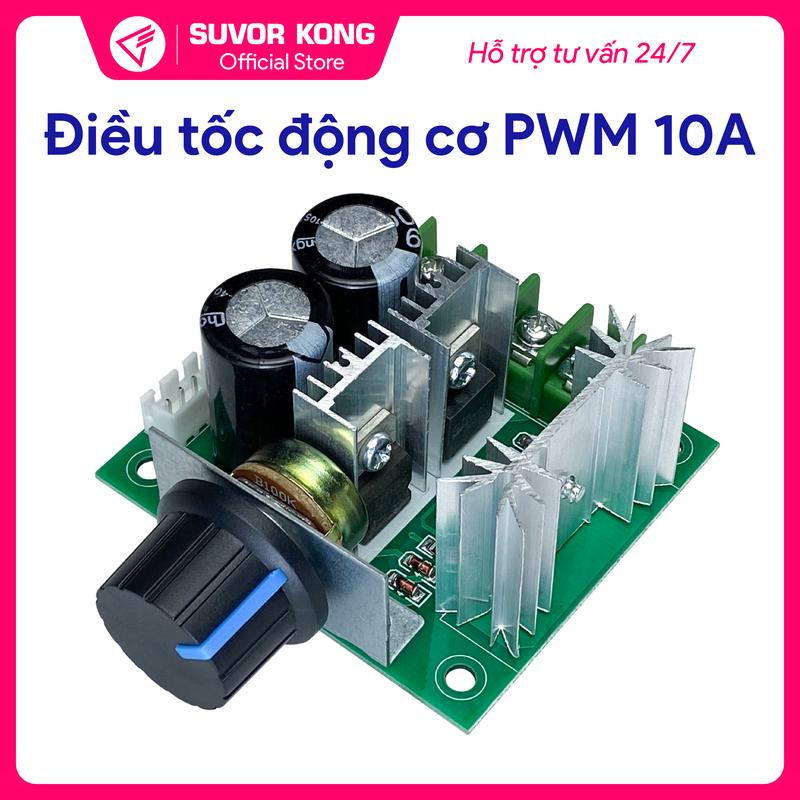 Mạch điều tốc động cơ DC PWM 12V-40V 10A nút vặn cỡ lớn