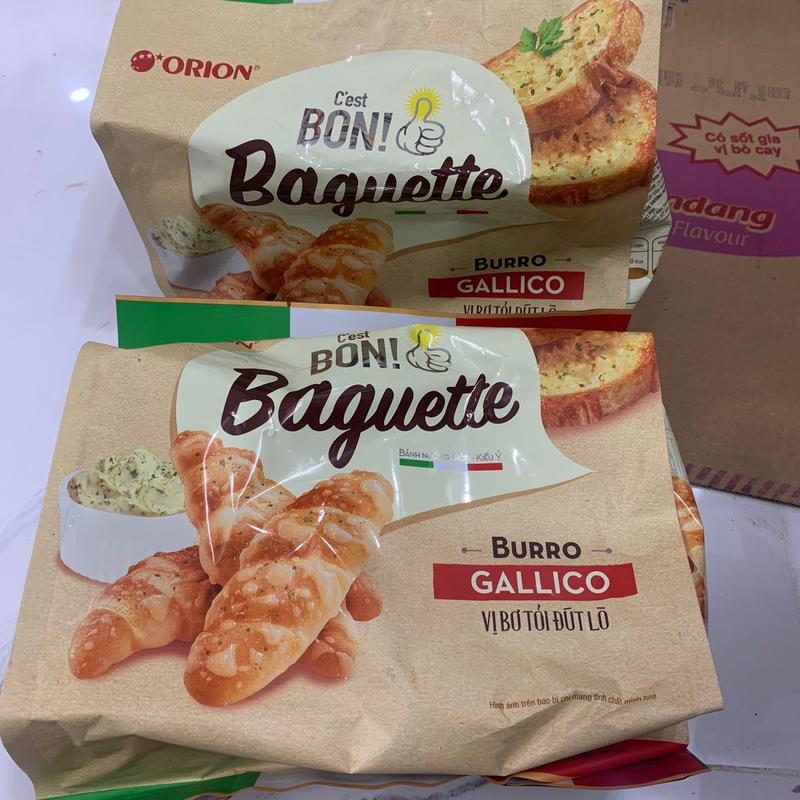 Bánh ăn sáng baguette c’est bon orion bánh mì vị bơ tỏi nướng 1tui 5 gói
