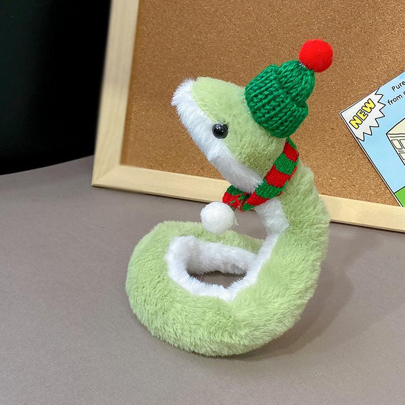 Product Introduction of 2025 New Year Mascular Mascot   Cute Little Green Snake Jewelry (headwear, Hand Decoration) Each Person Brings Good Luck 1