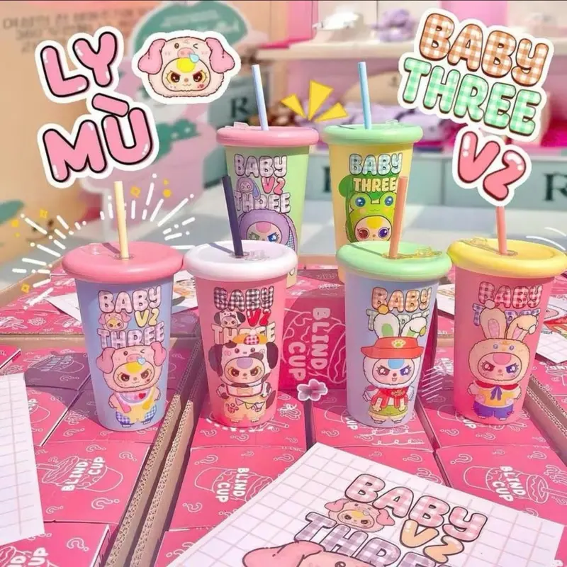 Ly uống nước tái sử dụng siêu hot 500ml Hottrend Babythee nhựa xịn dầy fullbox 0
