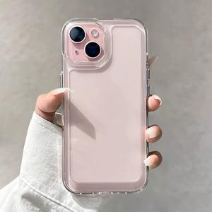 New Purple Color Shockproof Clear Hard Case for iPhone 16 15 pro max 11 12 13 14 Pro Max 14 Plus 13Pro 12Pro XS MAX XR X 7 8 Plus Transparent Cover
