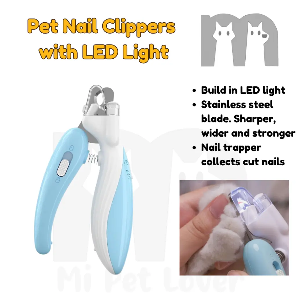 【Mi Pet Lover】Pet Nail Clippers with LED Light for Bloodline Grooming Tool for Dog Cat Rabbit Small Animals