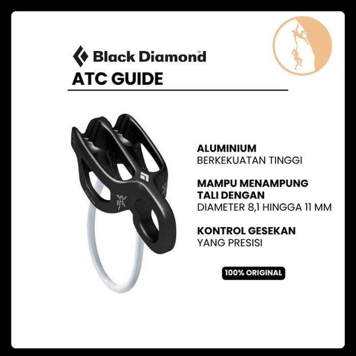 Promo Black Diamond ATC Guide Black - Climbing Belay & Rappel Device ...