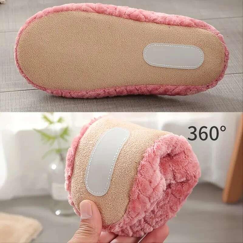 Unisex Fluffy Home Slippers Soft Lightweight Anti Slip Comfortable Indoor Slides for Autumn Winter 5