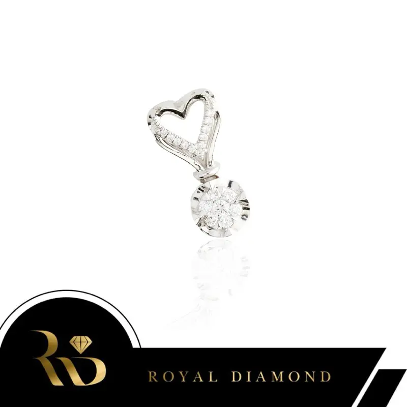 Liontin Berlian Monica F VVS 1 White Gold Diamond Pendant