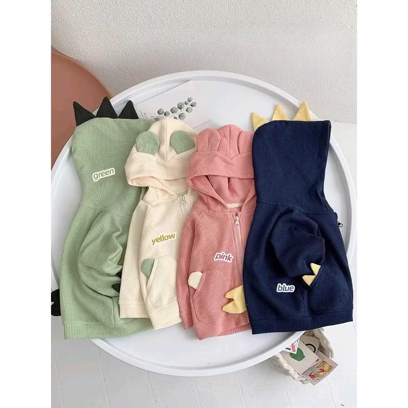 Mới 2024 | Áo khoác khủng long và tai gấu chất vải tăm tổ ong thông hơi cho bé 8-18kg Voi