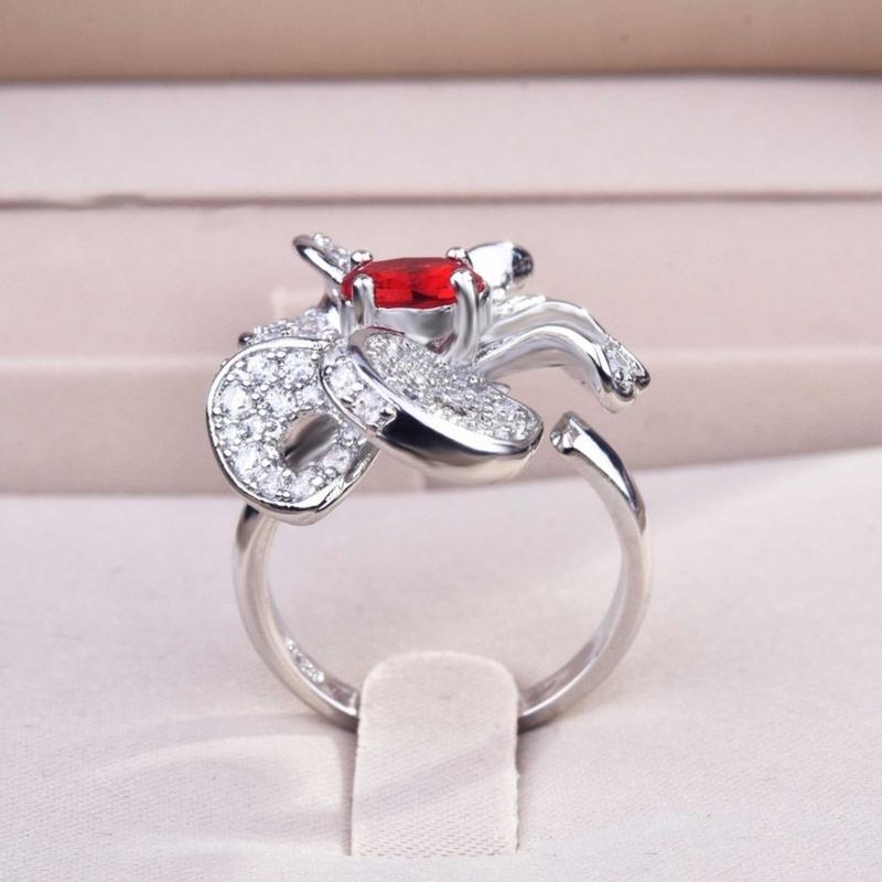 Product Introduction of Kuroze Natural Ruby Ring Female Luxury 21