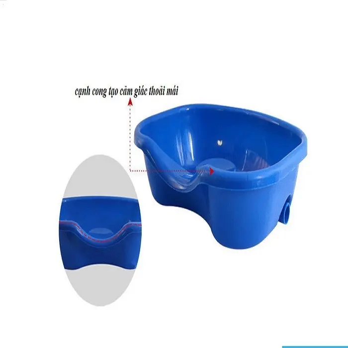 Chậu Gội Đầu Nhựa Tại Giường Chăm Sóc Người Thân Hiệu Quả Tiện Dụng, Thau Gội Đầu Có Đệm Cao Su Tại Nhà , Tiện Dụng 1