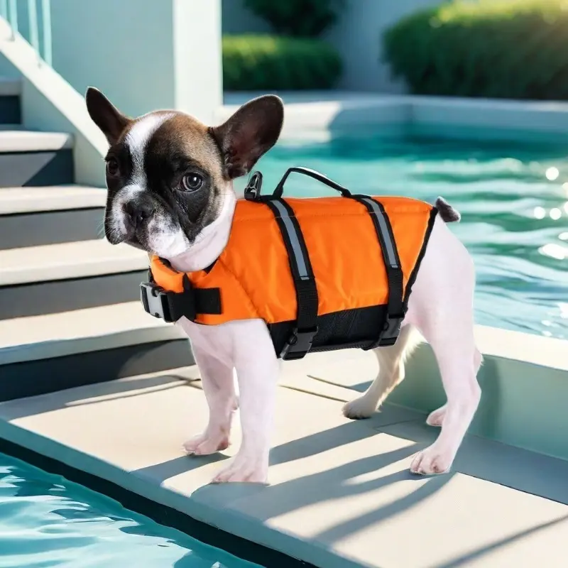 Pet life jackets, fashionable pet supplies, dog swimming suits, small sizes, dog summer clothing, dog swimming supplies, multi-sizes