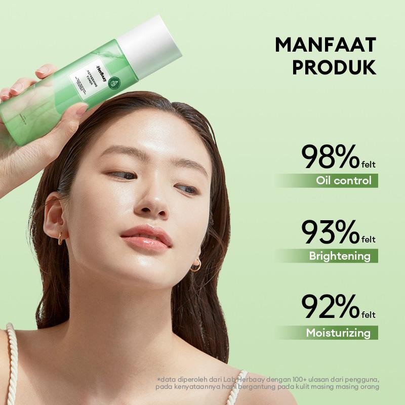 【BPOM】【COD】【READY STOCK】 HerBaay Lightening Toner 120ml - Hydrating Face Toner dengan Formula pH Balance - Soothing Toner Skin Barrier Repair 3