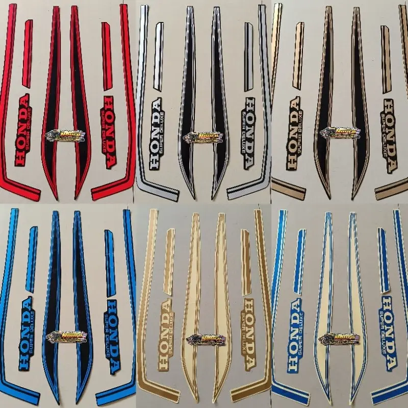 striping honda gl 100 biru gl100 list body standar berkualitas termurah Gold