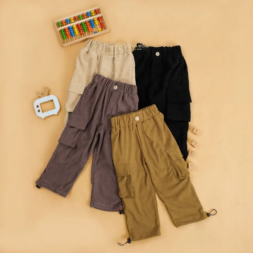 CELANA CORDUROY SERUT ANAK PEREMPUAN 1-14 TAHUN UNISEX