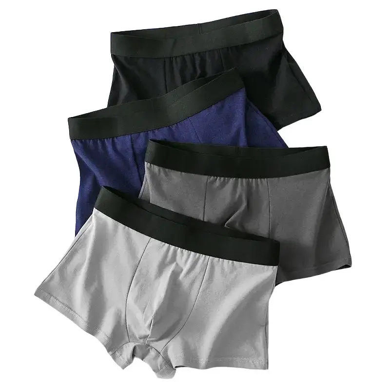 Quần Lót Nam, Chất Liệu Cotton, Kiểu Quần Boxer Đùi, Dáng Rộng Vừa Vặn, Thoáng Khí, Kháng Khuẩn, Hợp Xu hướng, Thích Hợp Cho Học Sinh Trẻ, Quần Nỉ Thời Trang, Có Sẵn Trong 3 Đến 4 Gói Sịp Menswear