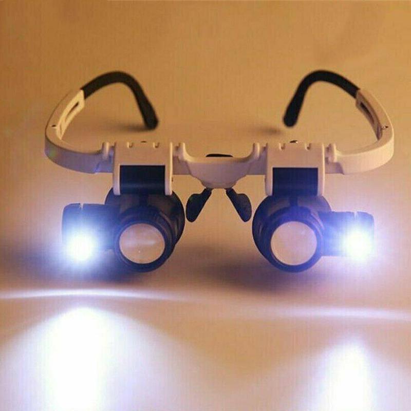 Bloom&Bling ABS Dụng cụ quang học Kính lúp Kính hiển vi kim hoàn Đèn LED Kính…