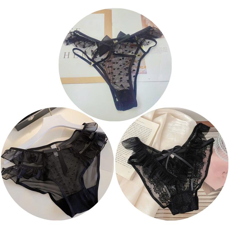 COMBO 3 QUẦN REN MỀM MÀU ĐEN NỮ TRẺ CHUNG R52-R54-R55 0