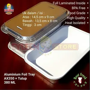 Aluminium Foil Tray AX350 + Tutup/LID