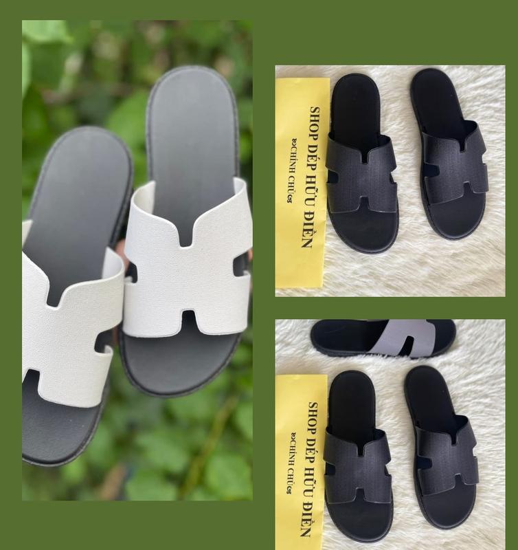 Dép Nam chữ H bảo hành keo chóng nước chắc chắn Đế Bằng - Slipper - DéP 0