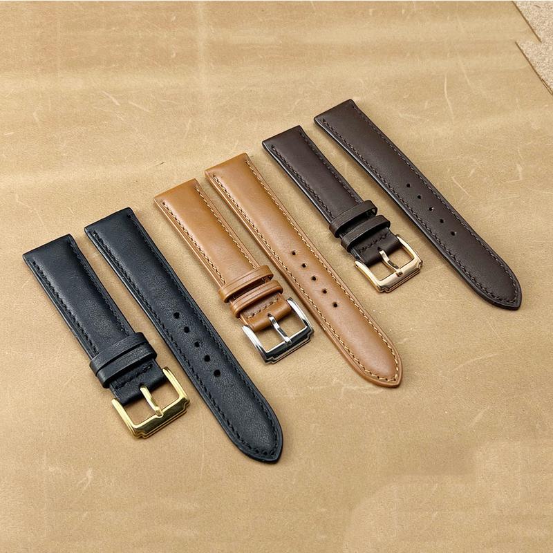 Dây đồng hồ da bò mặt cật trơn size 18mm 19mm 20mm 21mm 22mm