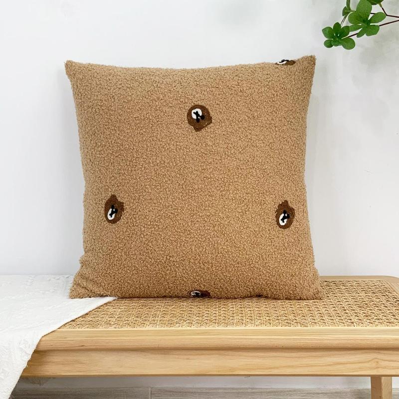 Product Introduction of Cartoon Fruit Fluffy Pillow Case, 1 Count Cute Cartoon Plush Cushion Cover without Filler, Decorative Cushion Cover for Home Sofa Bed 8
