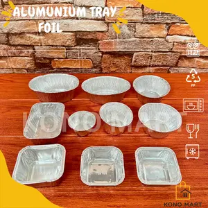 [ECER 20 PCS] Alumunium Tray Foil / Alumunium Foil Cup Macaroni Pastel Schotel Bulat / Alutray Pasta Pastel