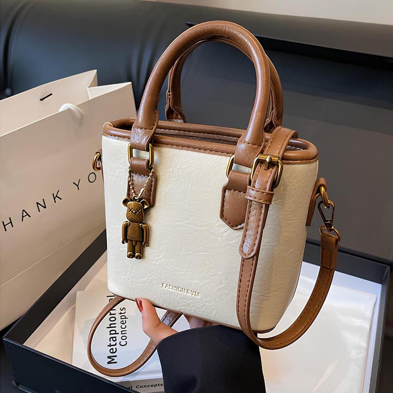  Túi Xách Giỏ Bucket Retro Đa Năng Da PU Bag Nữ - Túi đựng điện thoại. 