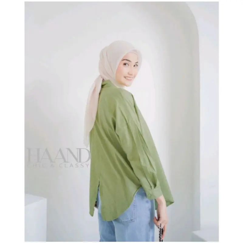 Kemeja Linen Wanita Nelka Shirt 4