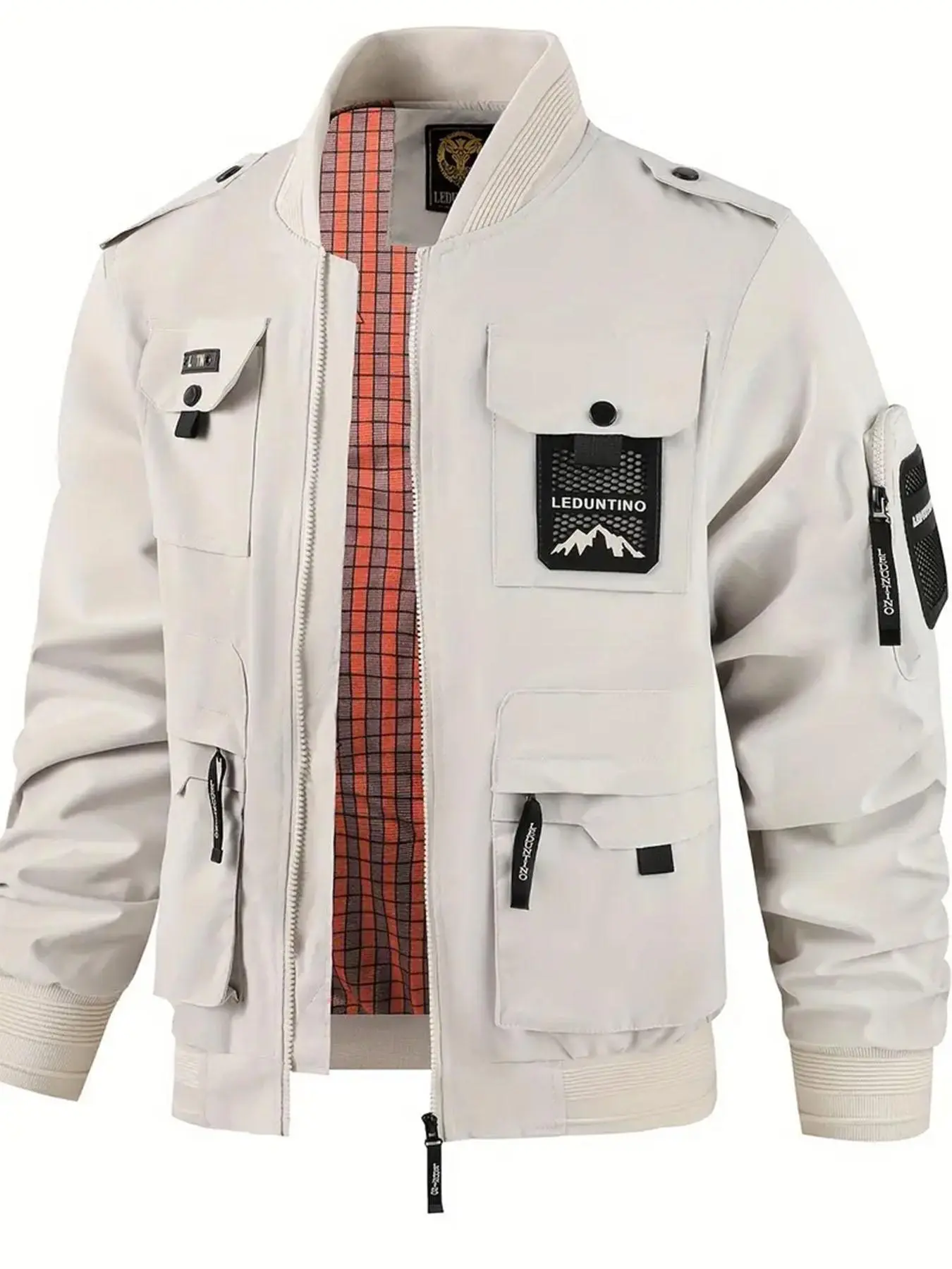 Men's Zip Up Long Sleeve Jacket, Regular Fit Casual Windproof Baseball Collar Coat for Outdoor Activities, Men's Sportswear for Fall & Winter, Coat, Athleisure