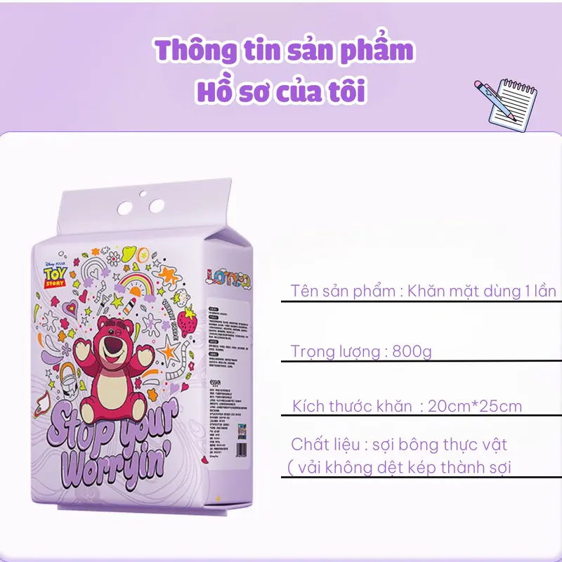 Khăn lau mặt đa năng Gấu Dâu Lotso treo tường ( Phiên bản mới 800G )  Nhà Tắm 2
