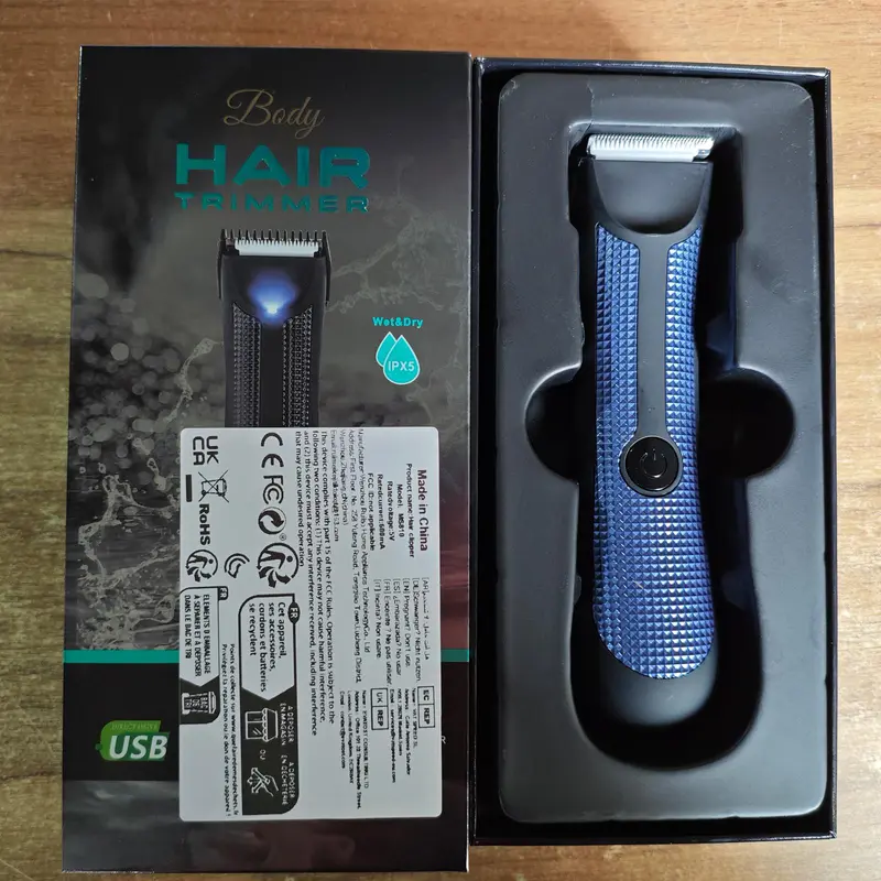 Electric Hair Trimmer, 1 Piece Waterproof Electric Body Trimmer for Precise Trimming, Ideal Personal Beauty Clippers Men Gift for Dad/boyfriend/husband, Clippers Men 3