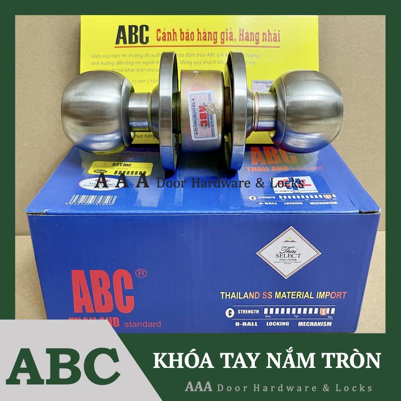  Ổ Khoá tay nắm tròn inox ABC chính hãng Thái Lan 