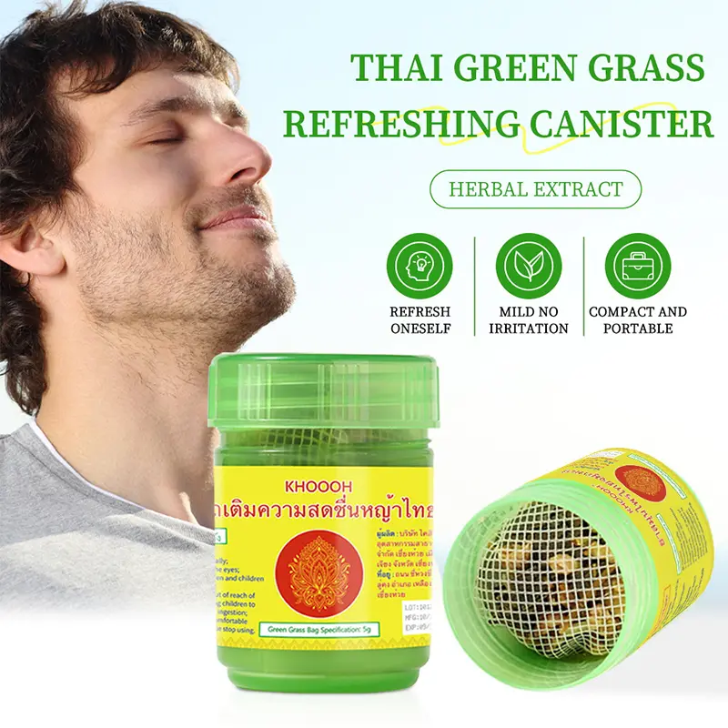 1 Bottle Thai Herbal Inhalation Nasal Inhaler Cure Colds And Nasal ...