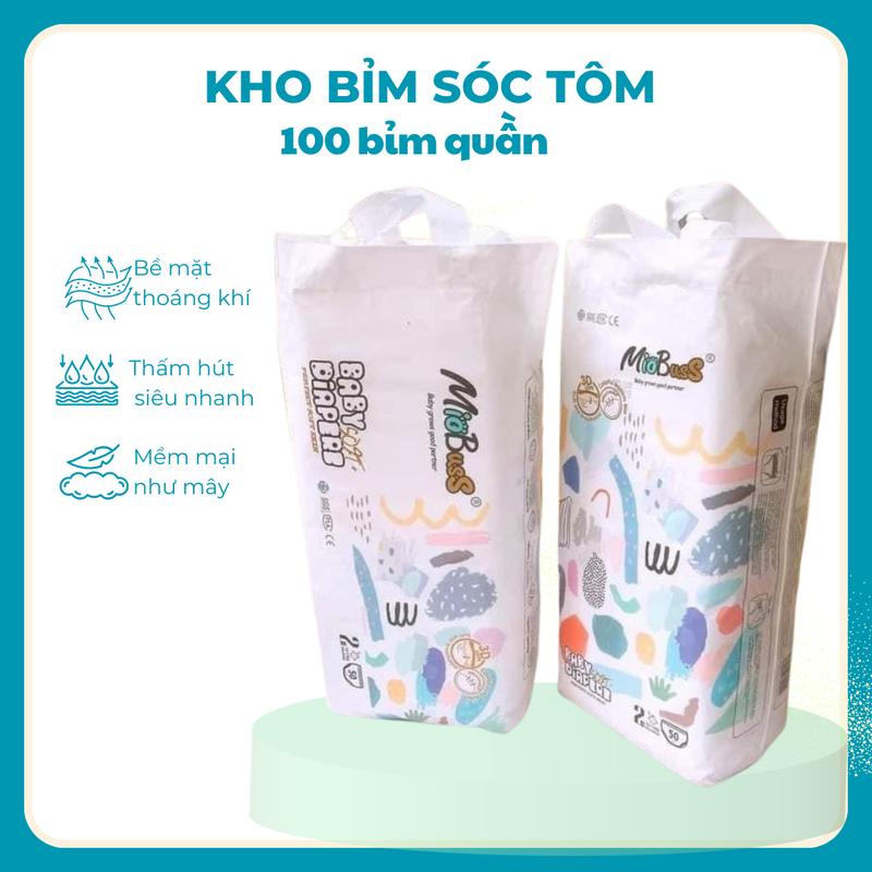  Combo 100 miếng  tương đương 2 bịch mỗi bịch 50 miếng  bỉm tã quần Miobuss hàng xuất Anh đủ size từ M đến 4XL  tương đương từ số 0 đến số 5  cho bé bỉm  cho bé đùi ếch baby  jailyn bỉm  sơn 