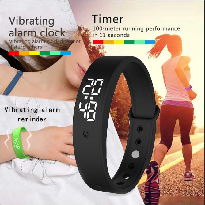 LED Digital Smart Bracelet Waterproof Smart Clock Smartband With Body Temperature Monitor Smart Band Vibration Alarm Reminder - Image 2