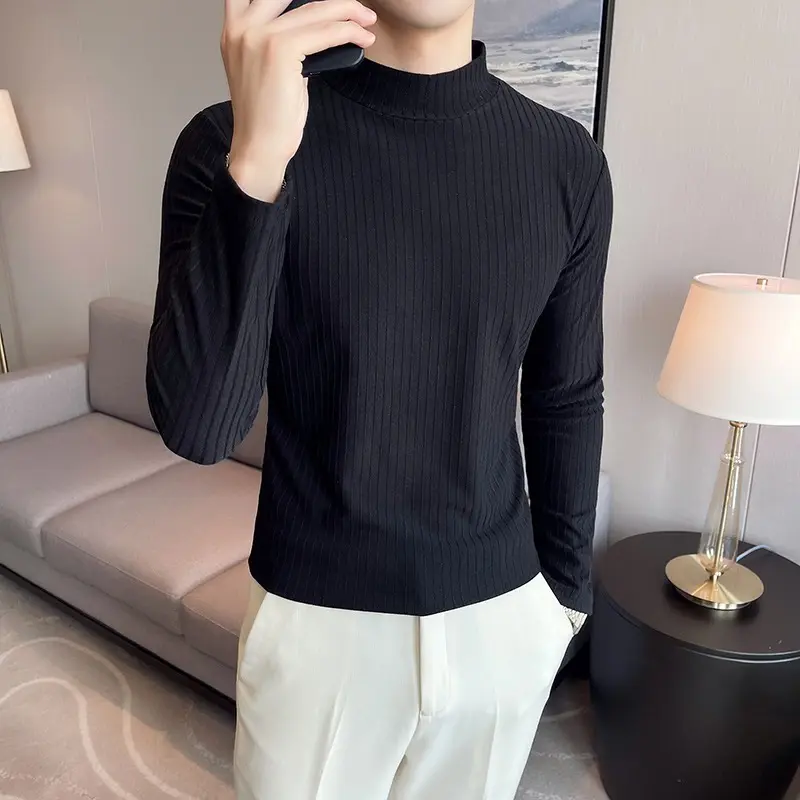 Áo thun Len Tăm giữ nhiệt Nam Nữ - Form body, thiết kế cổ 3 phân giữ ấm tốt, co giãn 4 chiều 【 mùa--w01 】trắng năng động áo sơ mi