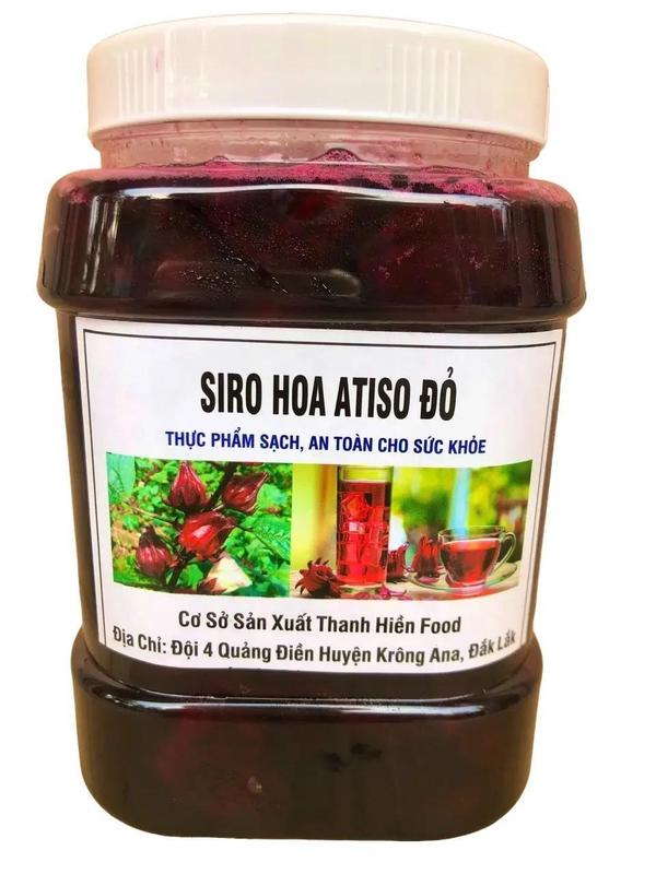 2 kg Siro hoa Atiso đỏ, đậm đặc nguyên chất, astiso đỏ ngâm đường phèn thơm ngon.