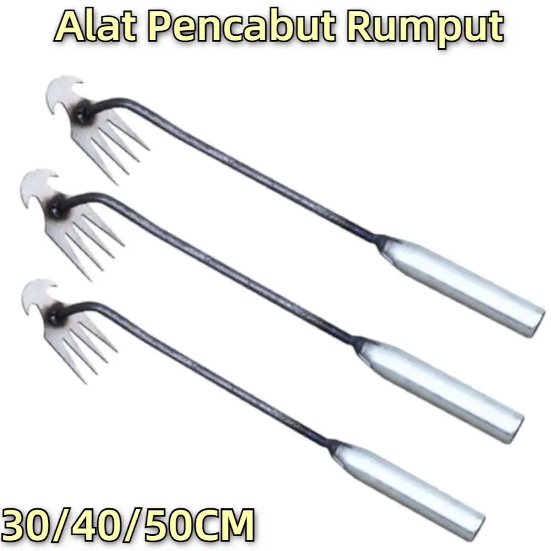 Alat Pencabut Rumput Liar Stainless Hoe Weeding Handheld Rake Pencabut Rumput Di Sawah/Cangkul Alat Pencabut Cabut Rumput liar