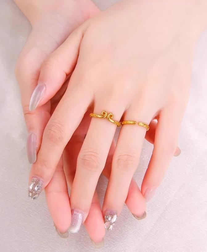 Product Introduction of Wukong, Golden Hoop Stick, Tight Hoop, Ring S925 Sterling Silver, Destiny Man 6