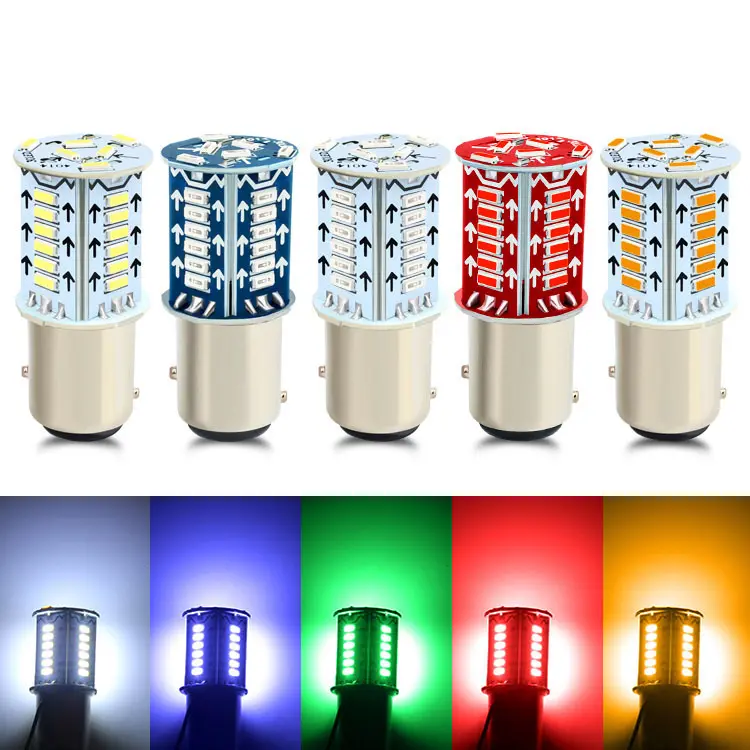 Motorcycle Car LED Brake Flashing Light Bulb 1157 Driving Flowing Light + Brake Direct Flash Electric