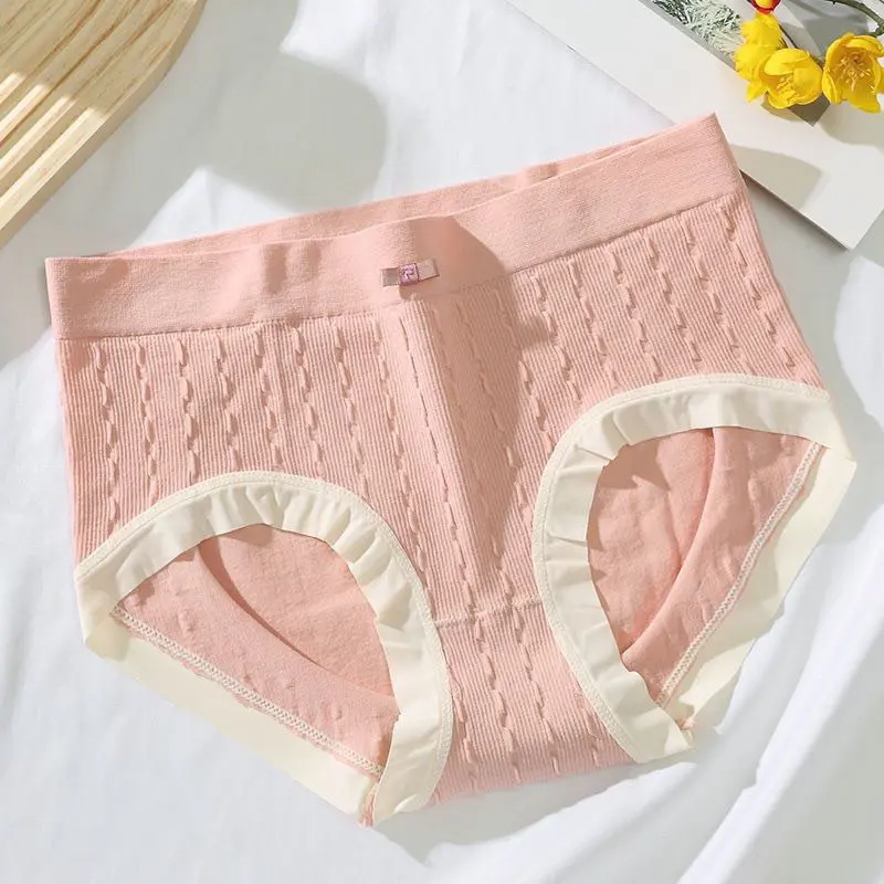 Set 10 Quần Lót Nữ Cotton Dệt Kim Co Giãn 4 Chiều Viền Lụa Đính Nơ,Thoáng Mát, Quần Chíp Nữ 2
