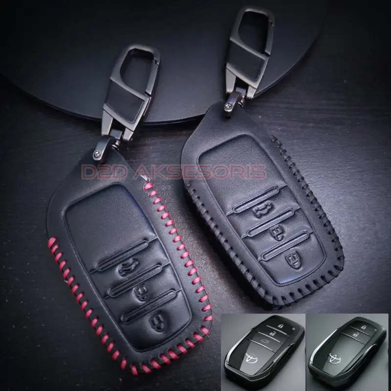 gantungan kunci/sarung kulit/cover remote Keyless mobil Toyota Fortuner Alphard lama Innova venturer Innova zenix 0