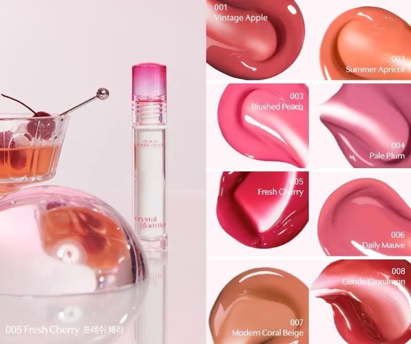 Son Tint Bóng Clio Crystal Glam Tint 3.4g - Cosmetic Trang Điểm Mỹ Phẩm