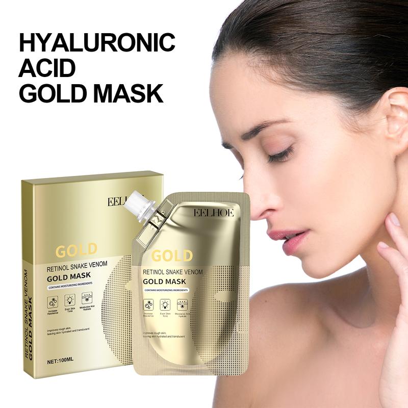 Product Introduction of Eelhoe Retinol Snake Venom Gold Facial Mask Cleansing Skin Firming Pores Brightening Skin Rejuvenating and Hydrating Facial Mask 3