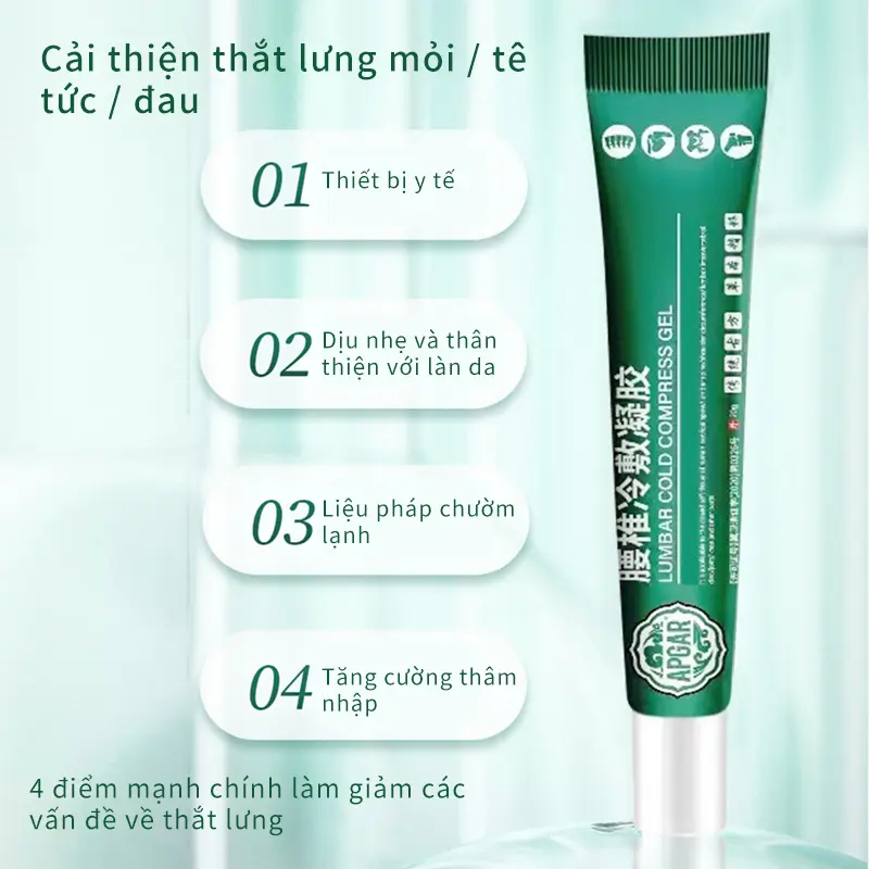 Kem Nén Lạnh - Bôi vùng cột sống thắt lưng, Thoát vị đĩa đệm - 1 Hộp 20g 3