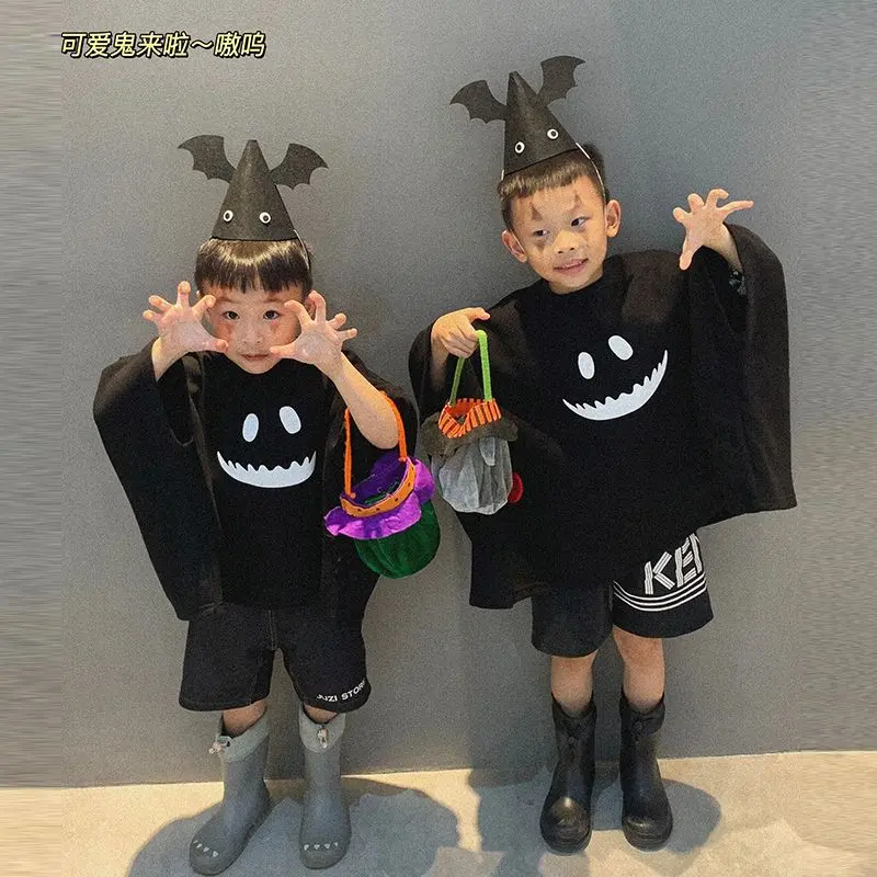 Quần Áo Trẻ Em, Chủ Đề Halloween, Trang Phục Biểu Diễn Hóa Trang, Cho Bé Trai Và Bé Gái, Quần Áo Dơi Quỷ Mẫu Giáo