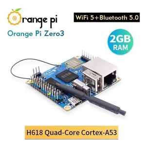 Orange Pi Zero 3 - 2GB RAM CPU Allwinner H618 Quad-core Cortex-A53 WiFi 5+Bluetooth 5.0